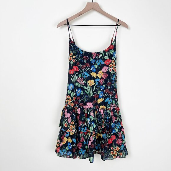 Cara Cara Tory Sleeveless Ruffle Mini Dress Garden Floral Sundress Wedding Guest - Picture 8 of 15